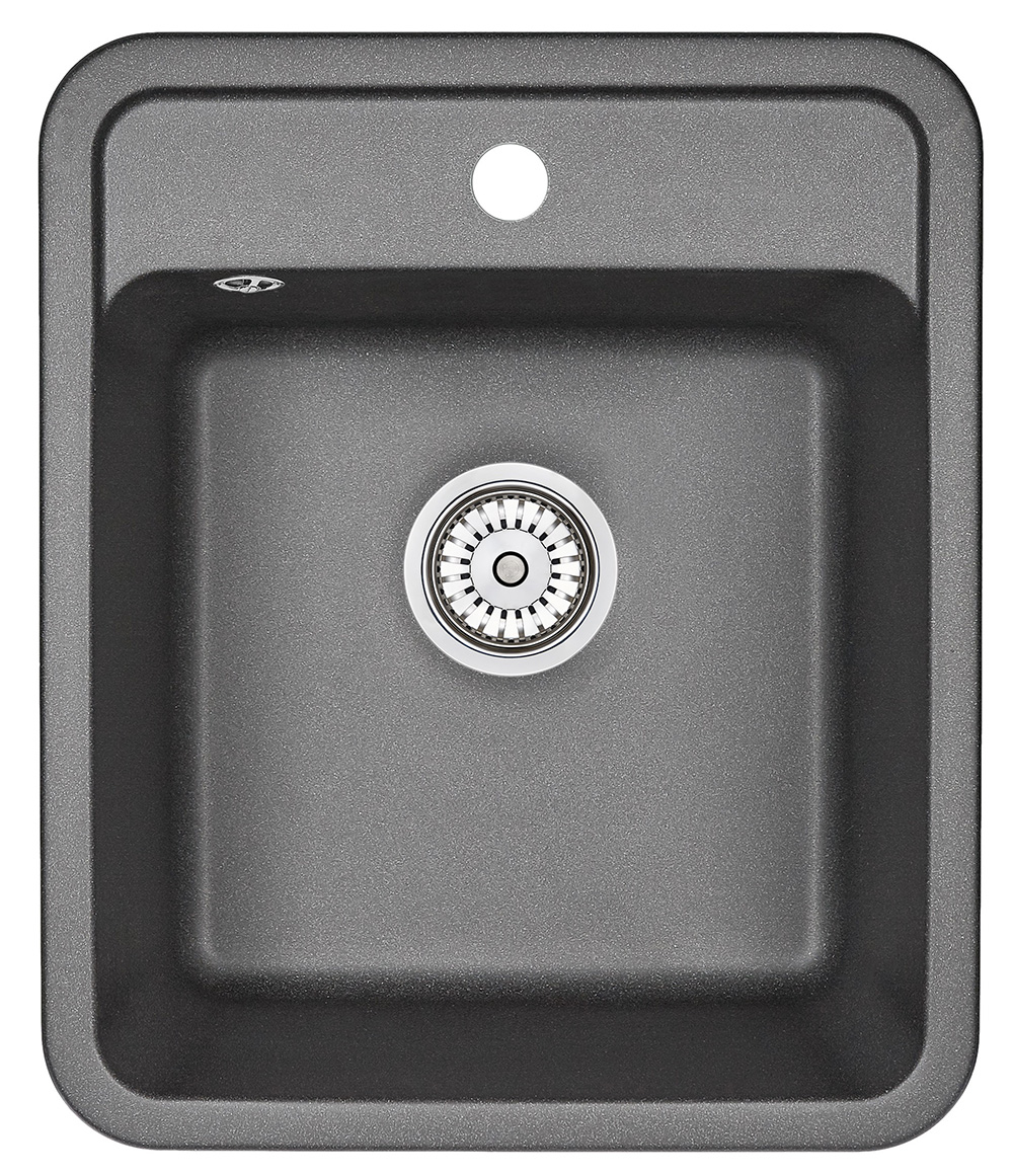 Мойка кухонная Granula прямоугольная кварц 4202, ЧЁРНЫЙ