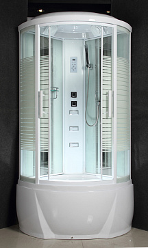 Душевая кабина с тропическим душем Loranto CS 79-4 110x110x215 см дверь раздвижная