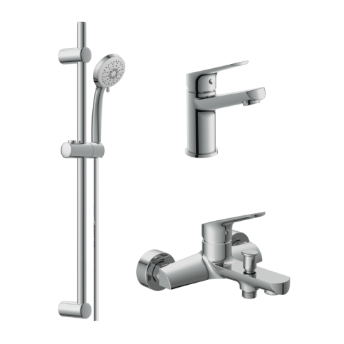 Комплект смесителей для ванной Cersanit FLAVIS 3 в 1 64508