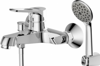 Смеситель для ванны c коротким изливом с аксессуарами Bravat Eco-D F693158CB