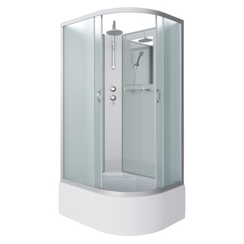Душ.каб. NG-2310-14LBKT (1200х800х2100-2400) высокий поддон(40см) стекло МАТОВОЕ 4 места