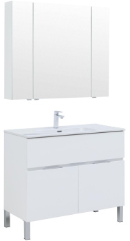 Мебель для ванной Aquanet Алвита New 100 1 ящик, 2 дверцы, белый матовый 00274184