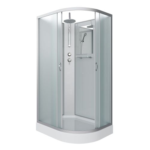 Душ.каб. NG-3312-14LBKT (1200х800х2100-2400) низкий поддон(13см) стекло МАТОВОЕ 3 места