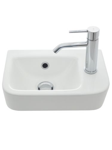 AQM5006R Умывальник AQUAme с отверстием под смеситель. Правый. 375х245х135