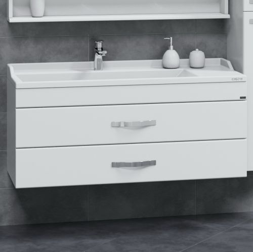 Тумба для умыв. "Виктория 120" NEW  подвес. (ум Сириус 120 литой мрамор) Санта