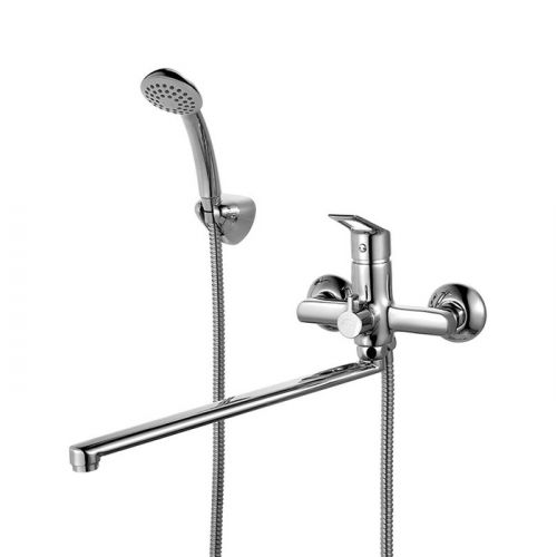 Смеситель для ванны с длинным изливом с керамическим дивертором,  Amur, Milardo, AMUSBLCM10