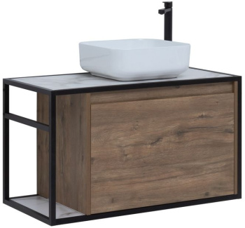 Тумба под раковину Aquanet Nova Lite Loft 90 R дуб рустикальный 00261659