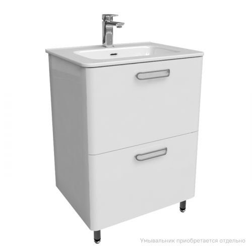 Тумба напольная, белая, 60 см, Brick, IDDIS, BRI60WFi95. Подходит ум. 0106000i28