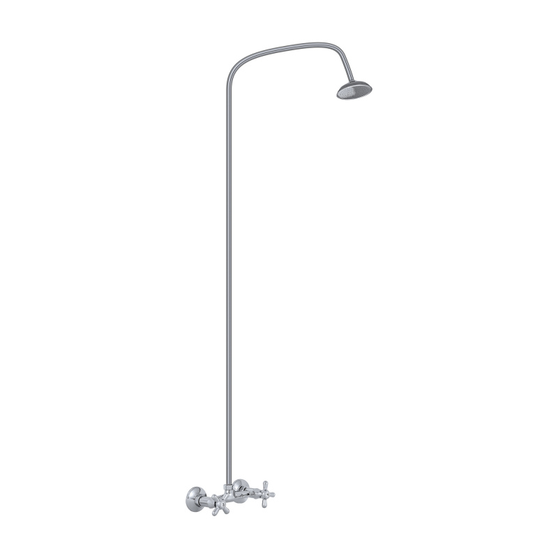 Смеситель для душа с тропическим душем на штанге Славен СЛ-ДВ-О42