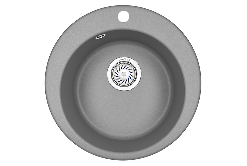 Мойка кухонная Granula круглая кварц 4801, АЛЮМИНИУМ