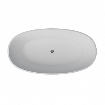Ванна из искусственного камня Azario SOLID SURFACE 180х93х56, с хромированным сифоном