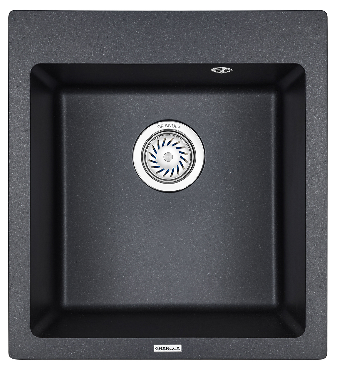 Мойка кухонная Granula квадратная кварц 4651, ШВАРЦ