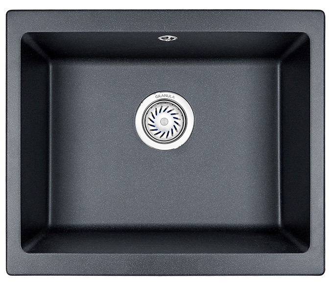 Мойка кухонная Granula квадратная кварц 5551, ШВАРЦ