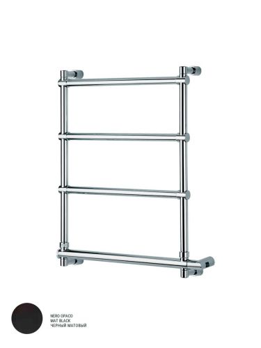 Полотенцесушитель электрический Margaroli Sole 542, цвет: черный матовый, 5424704NONB