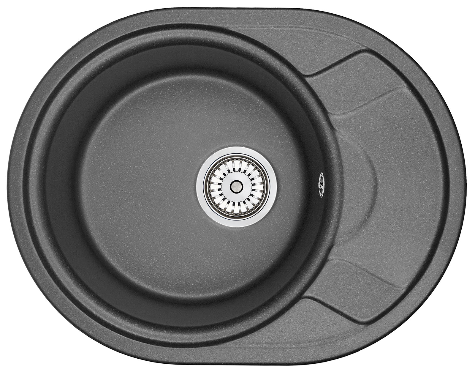Мойка кухонная Granula овальная кварц 5802, ЧЁРНЫЙ