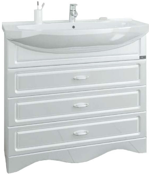 Тумба под раковину Верона 85 3 ящика напольная Санта 700117