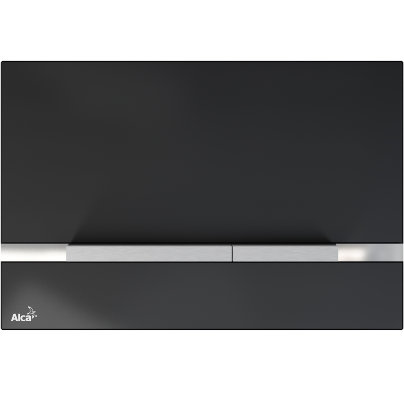Клавиша смыва AlcaPlast FLAT STRIPE GLASS BLACK STRIPE-GL1204