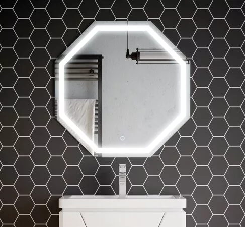 Зеркало Corozo LED "Каре 700х700" 8 граней, сенсор