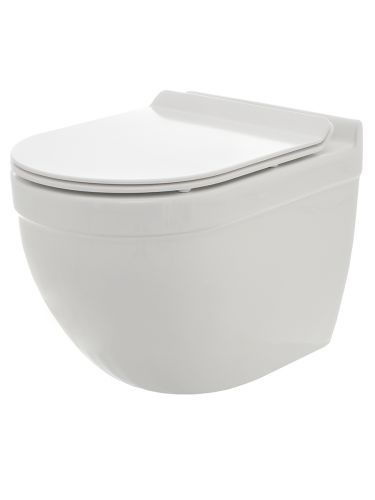 AQM2006 Унитаз подвесной AQUAme с сиденьем SoftClose, технология смыва Rimless, скрытый крепеж. 520х360х410