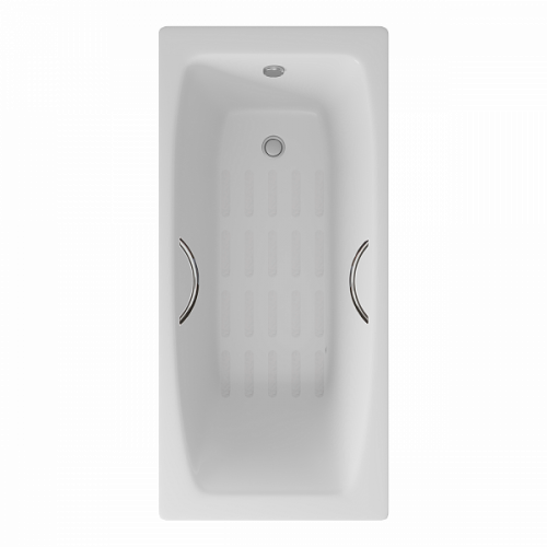 Ванна чугунная Delice Repos 1700х700 с ручками и антискользящим покрытием