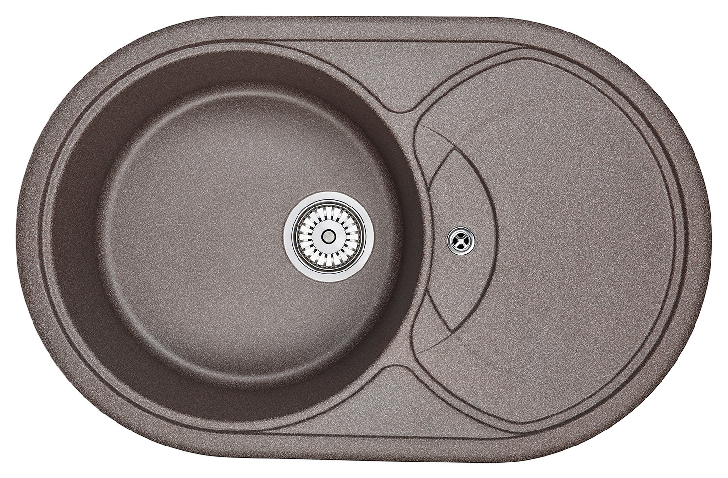 Мойка кухонная Granula овальная кварц 7801, ЭСПРЕССО