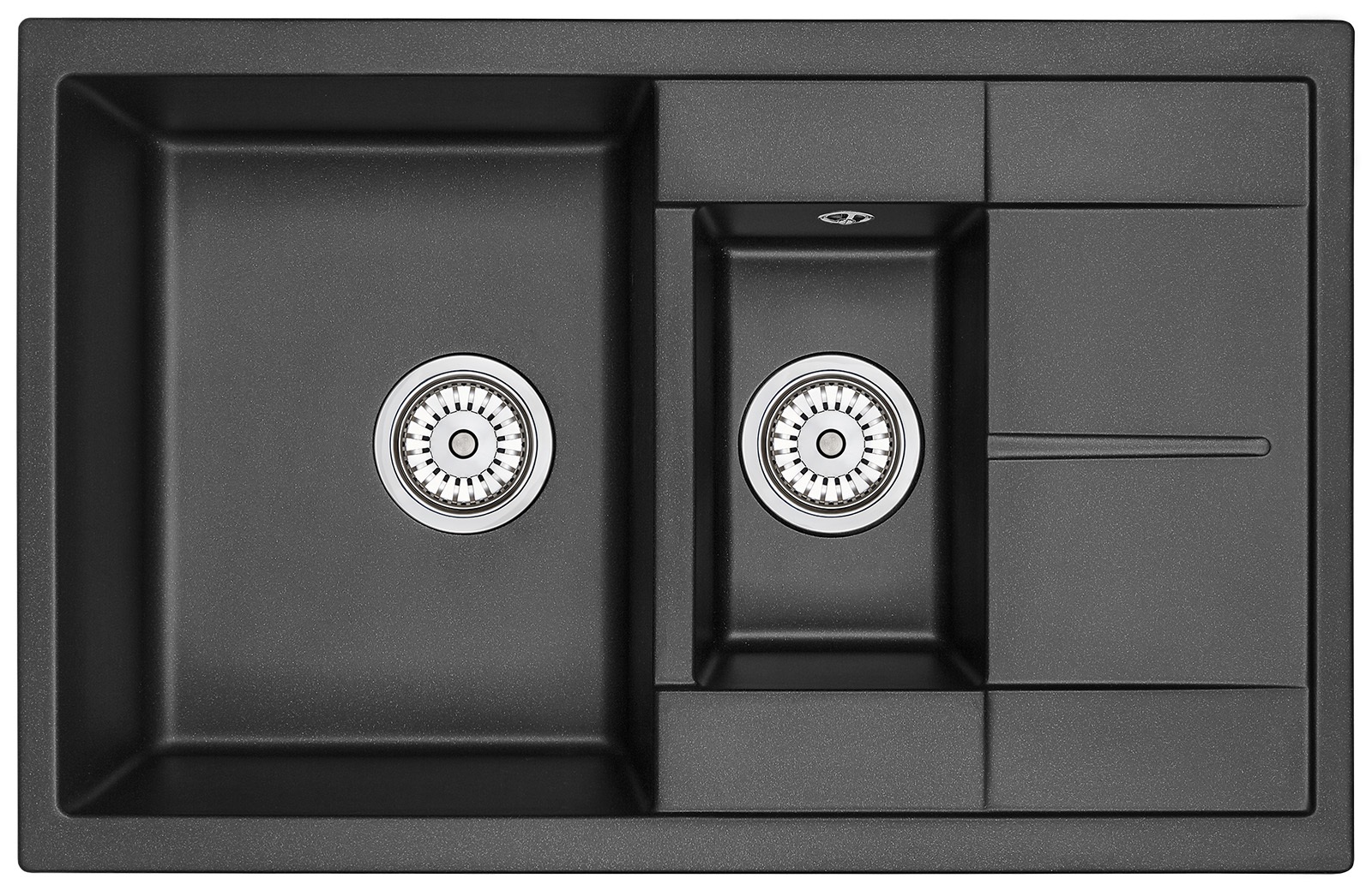 Мойка кухонная Granula прямоугольная кварц 7802, ШВАРЦ