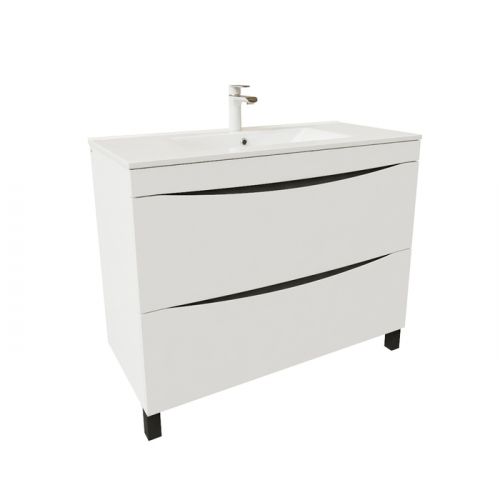 Тумба напольная, белая, 100 см, Cloud, IDDIS, CLO10WFi95. Подходит ум. 0131000i28