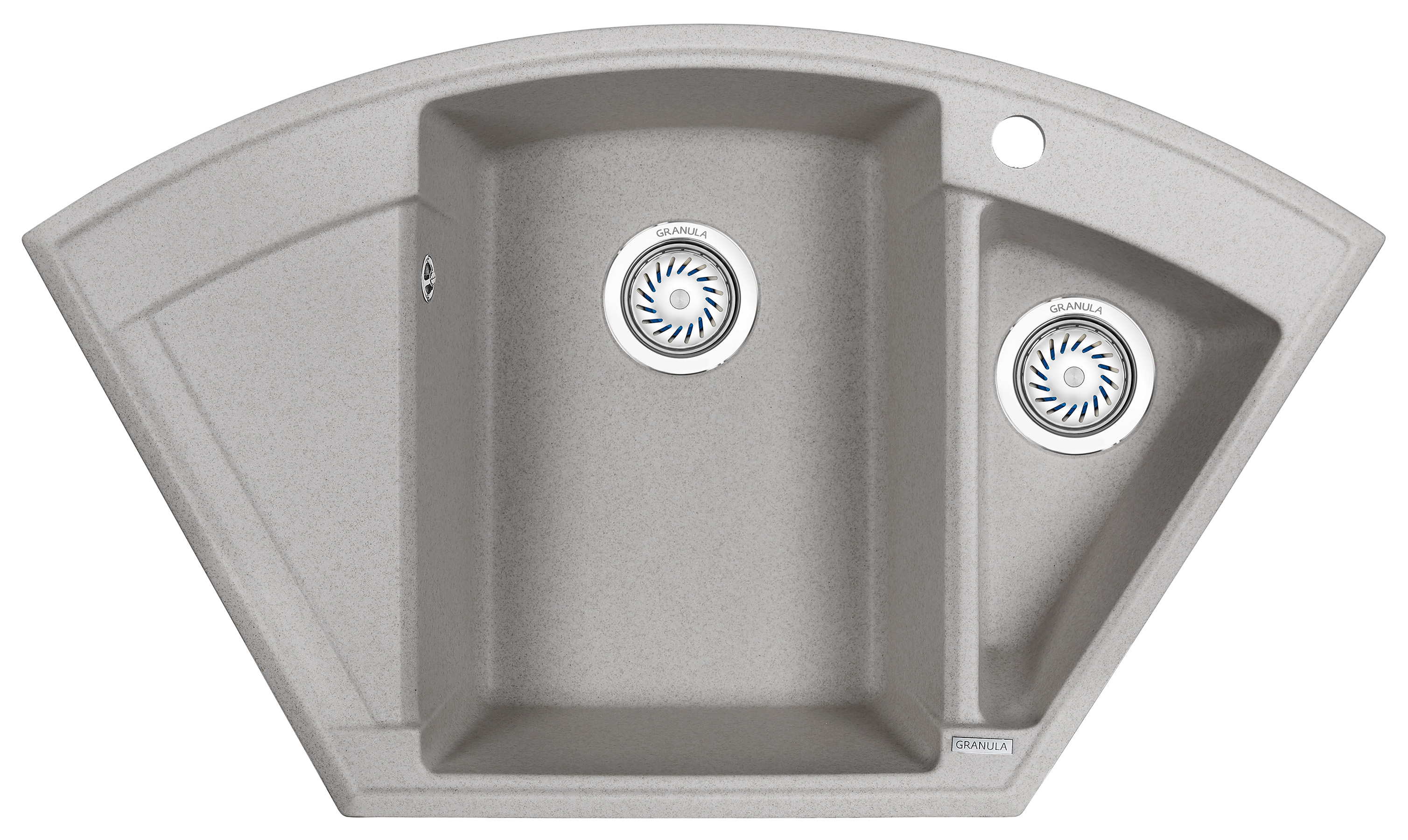 Мойка кухонная Granula многоугольная кварц 9001, БАЗАЛЬТ