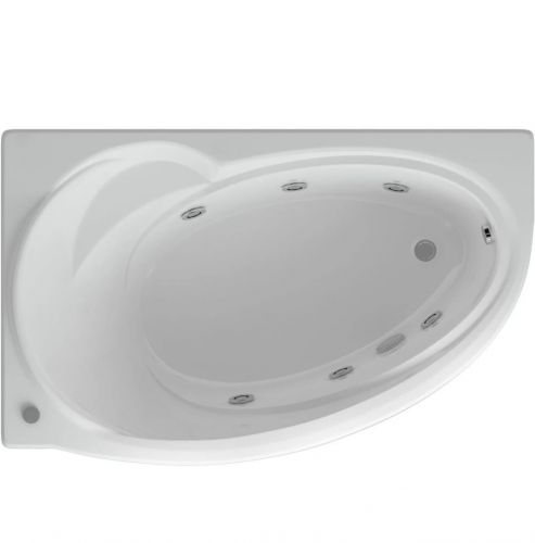Акриловая ванна Aquatek Бетта 170x95 BET170-0000012 левая, с гидромассажем и фронтальным экраном