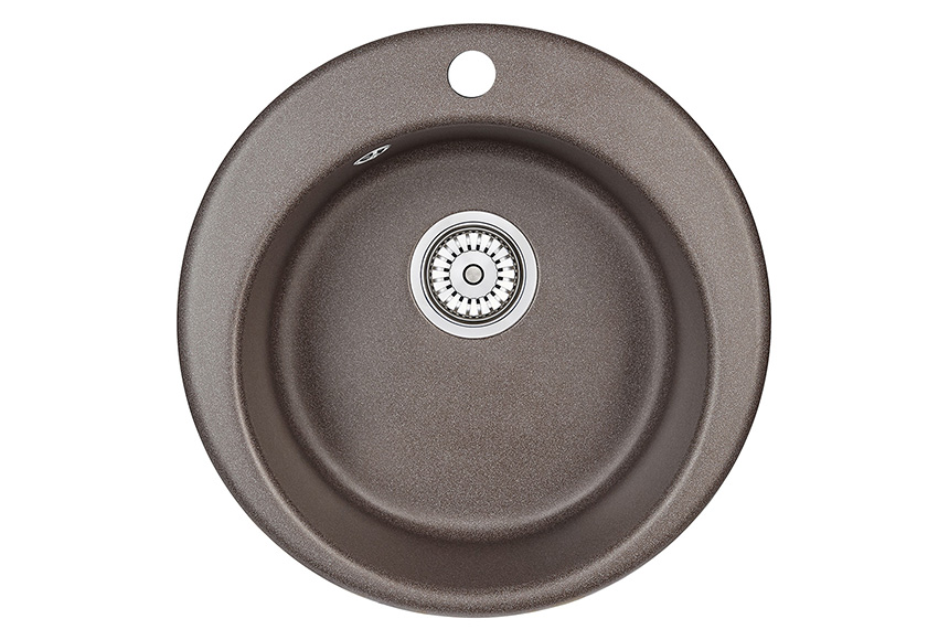 Мойка кухонная Granula круглая кварц 4801, ЭСПРЕССО