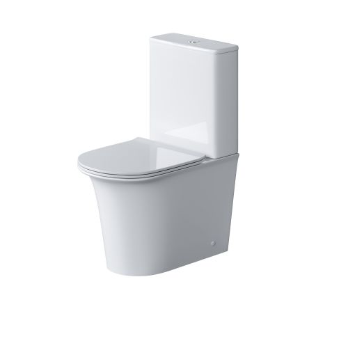 Унитаз Galaxy GR-4469S (610*365*830) напольный БЕЗОБОДКОВЫЙ с тонкой крышкой, 2 места