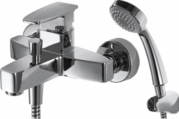 Смеситель для ванны с коротким изливом с аксессуарами Bravat Riffle F672106C-B