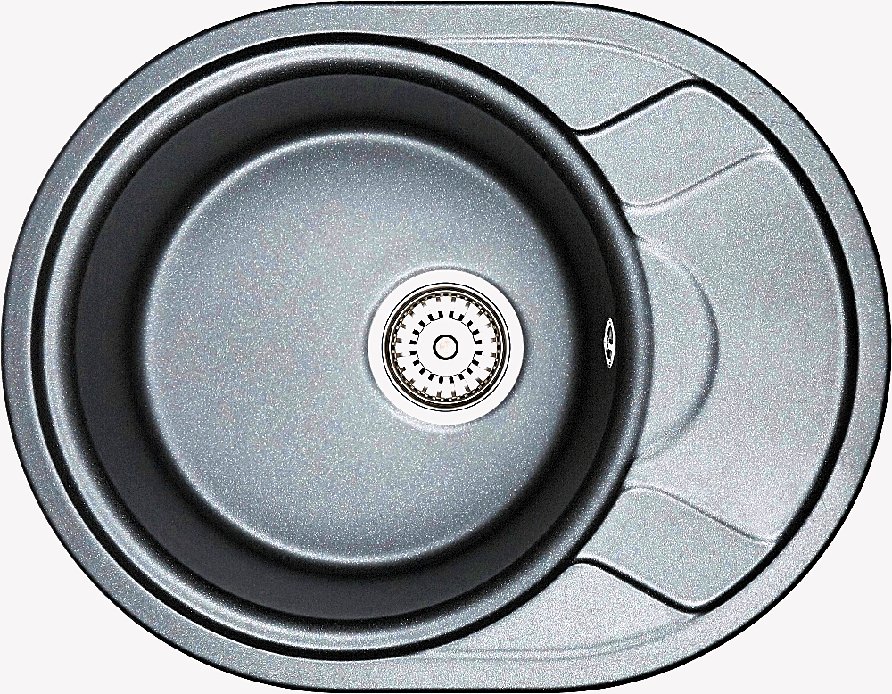 Мойка кухонная Granula овальная кварц 5802, АЛЮМИНИУМ