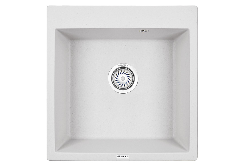 Мойка кухонная Granula квадратная кварц 5102, АРКТИК