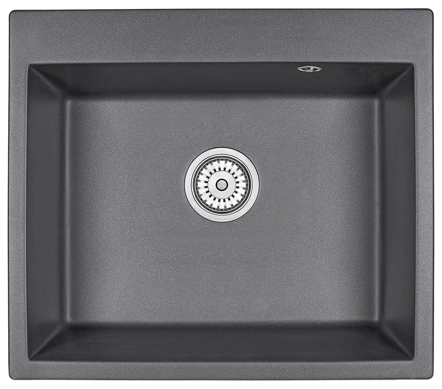 Мойка кухонная Granula квадратная кварц 6001, ГРАФИТ