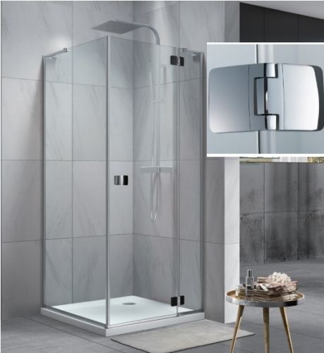 Душевое ограждение "KOLLER POOL" NEON N90KС 900x900x1950 прозрачное Transparent  8мм CALC FREE хром