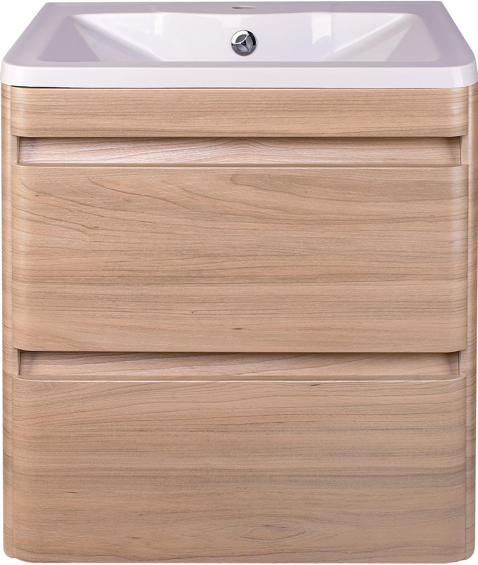 Тумба подвесная Style line Атлантика 60, Люкс ясень перламутр, под раковину, PLUS
