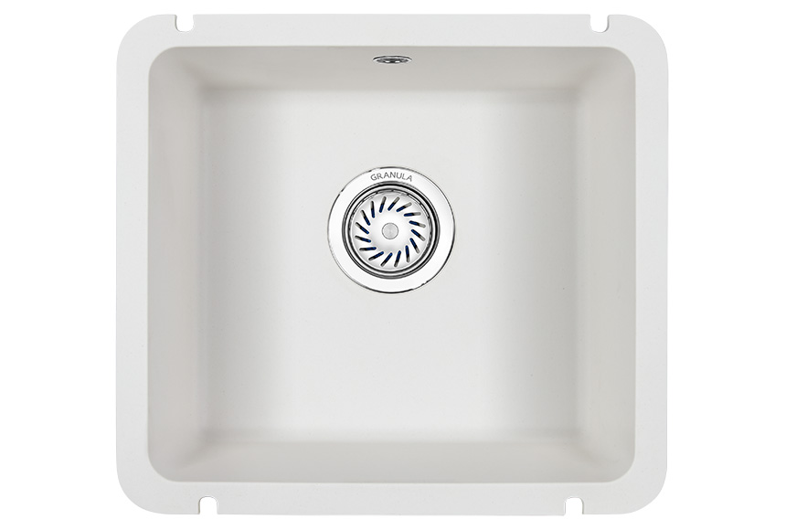 Мойка кухонная Granula квадратная кварц 3601, АРКТИК