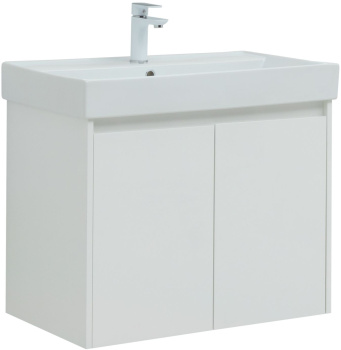 Тумба под раковину Aquanet Nova Lite 75 белый глянец (2 дверцы) 00298850