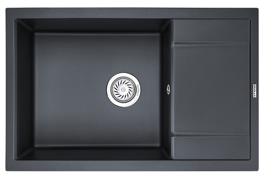 Мойка кухонная Granula прямоугольная кварц 7805, ШВАРЦ