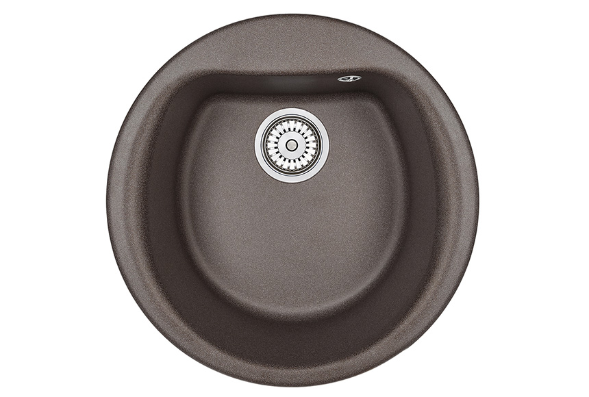 Мойка кухонная Granula круглая кварц 5101, ЭСПРЕССО