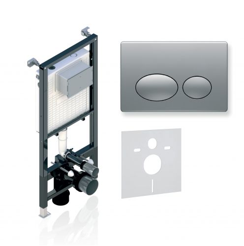 Инсталляция Alcora ST 1200 с клавишей   ROUND Matt Chrome