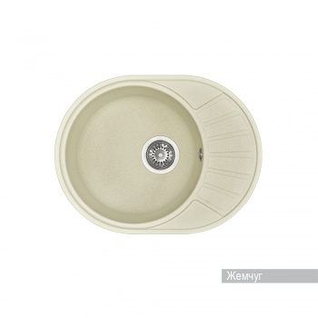 Мойка для кухни Aquaton Чезана круглая с крылом жемчуг 1A711232CS240