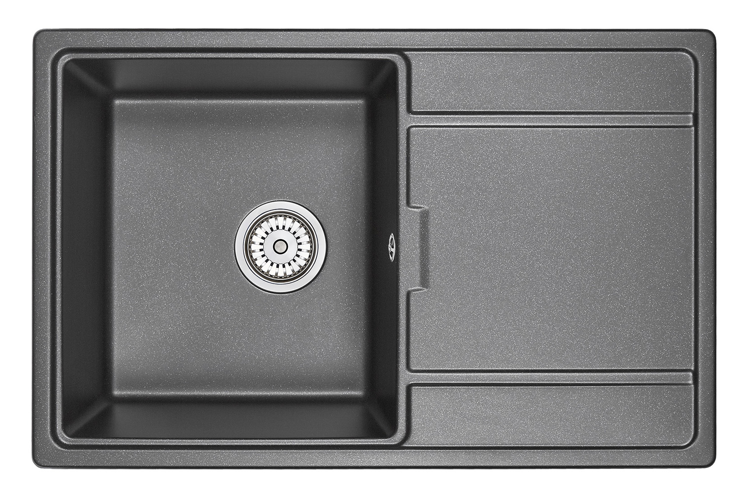 Мойка кухонная Granula прямоугольная кварц 7804, ЧЁРНЫЙ