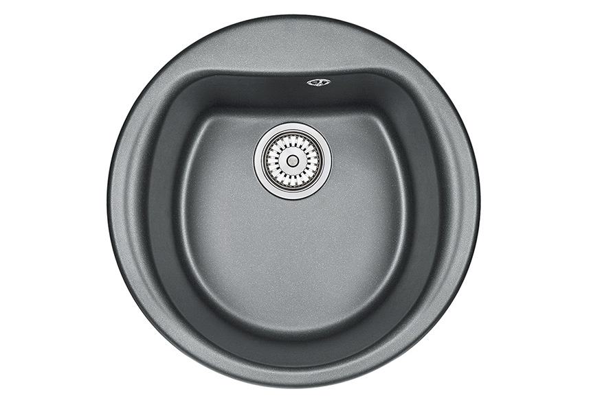 Мойка кухонная Granula круглая кварц 5101, ШВАРЦ