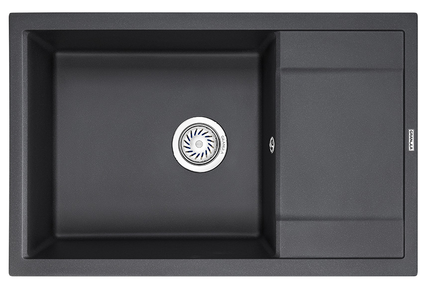 Мойка кухонная Granula прямоугольная кварц 7805, ЧЁРНЫЙ