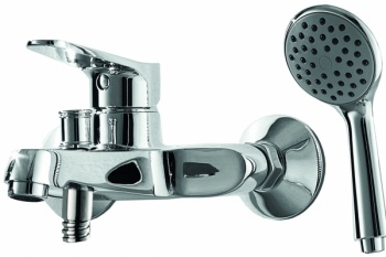 Смеситель для ванны с коротким изливом с аксессуарами Bravat Eco F6111147C-B