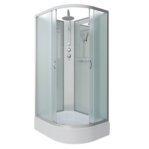 Душ.каб. NG-33984-14LBKT (900х800х2100-2400) средний поддон (26см) стекло МАТОВОЕ 4 места