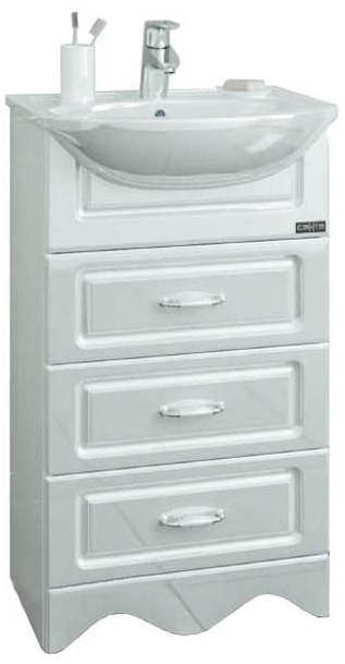 Тумба под раковину Верона 60 3 ящика напольная Санта 700116