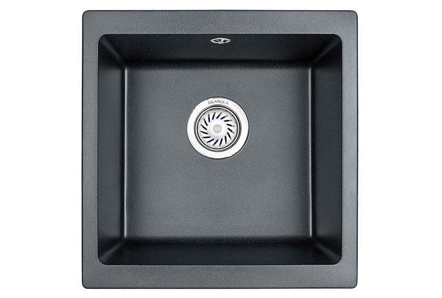 Мойка кухонная Granula квадратная кварц 4451, ШВАРЦ